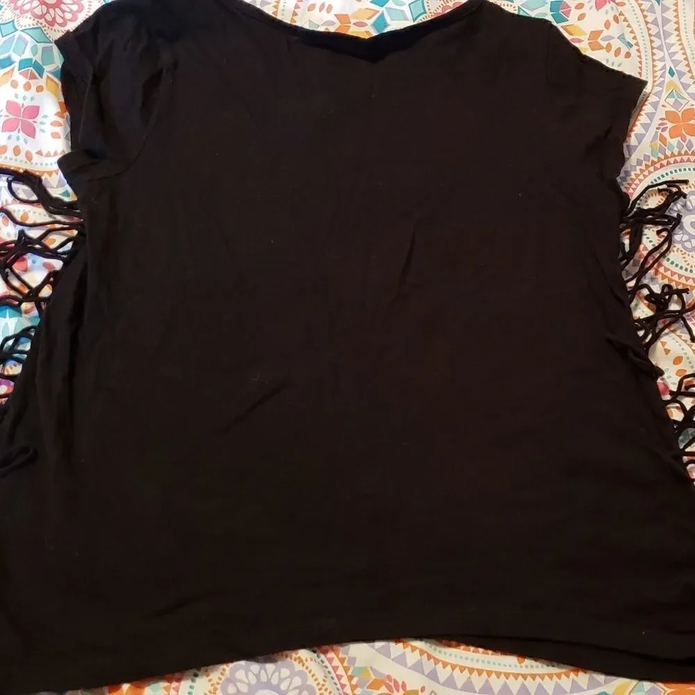 The Children's Place Blingy Black Top Girls Sz L